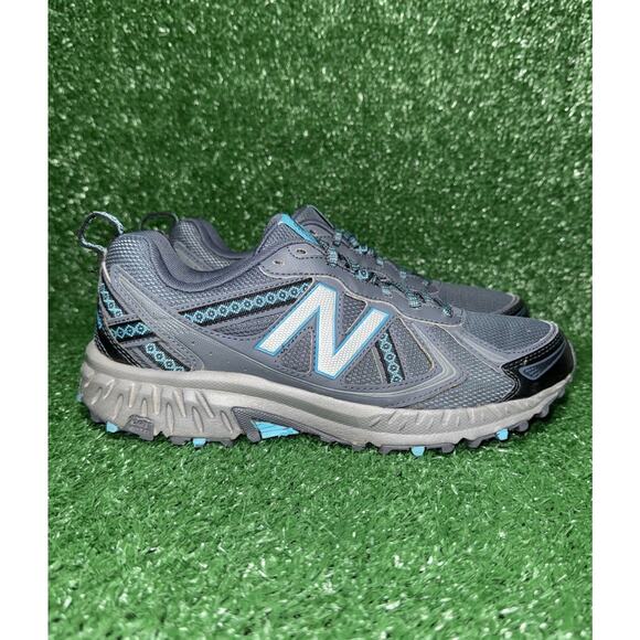 New Balance 410 v5 Womens Size 9.5 Athletic Sneaker Blue Gray Trail Running Shoe - Picture 1 of 9